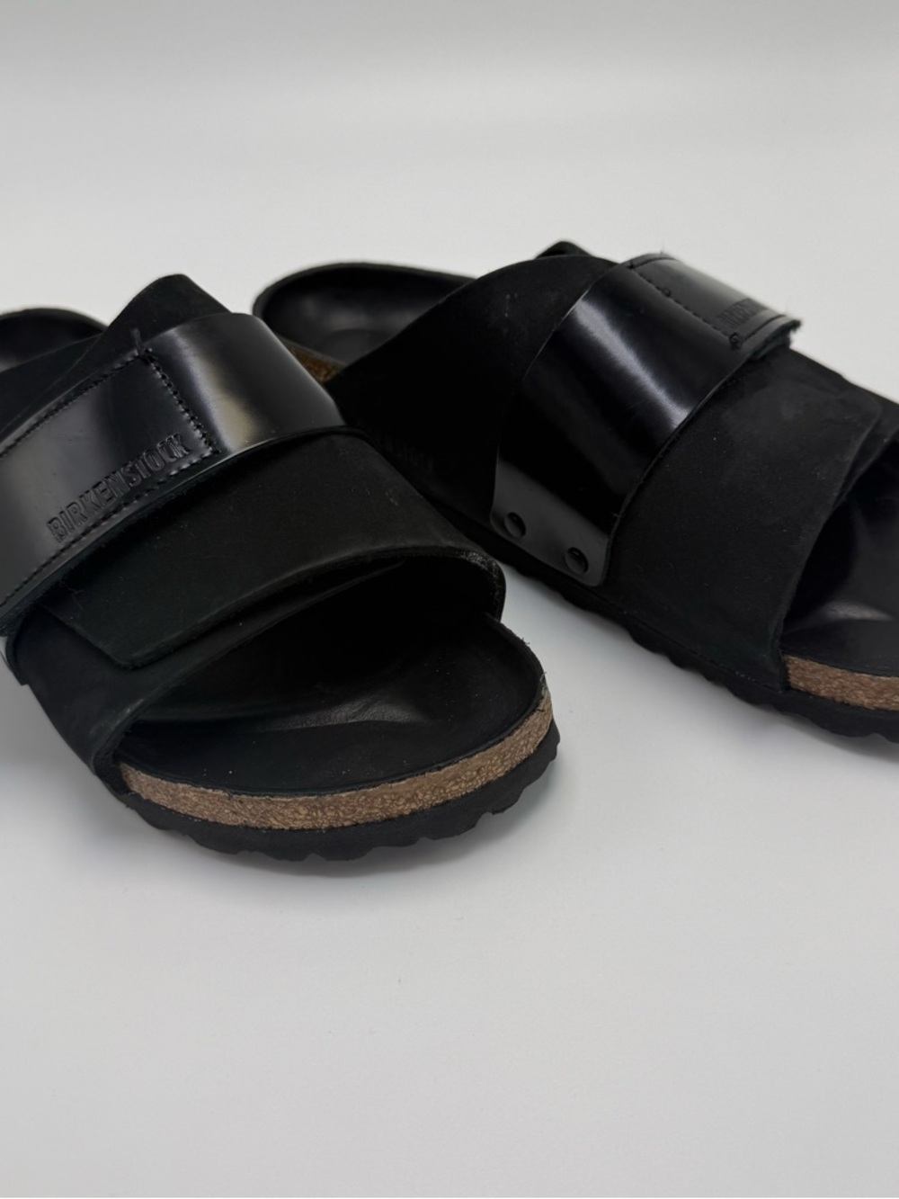 Birkenstock Black Crisscross Kyoto Slide Sandals